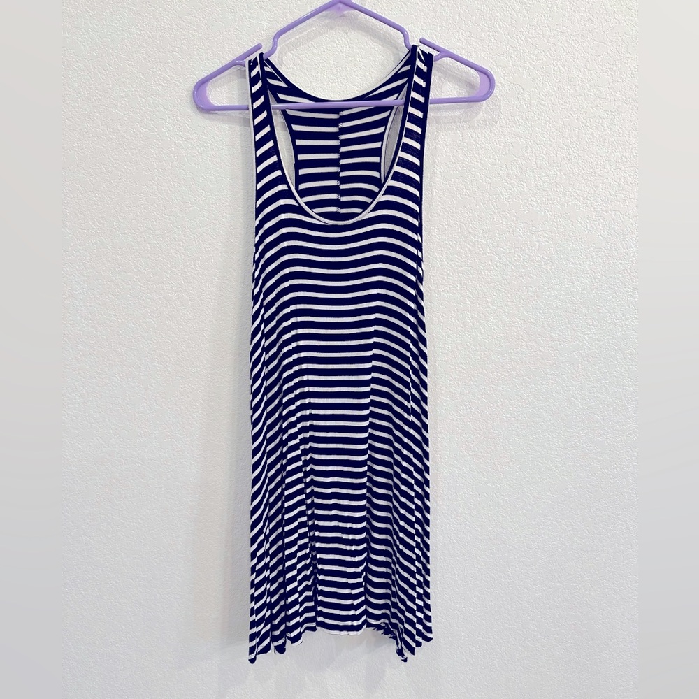 Black and White striped flowy dress